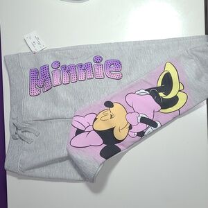 DISNEY MINNIE MOUSE GREY SWEATPANTS  S-6/6X